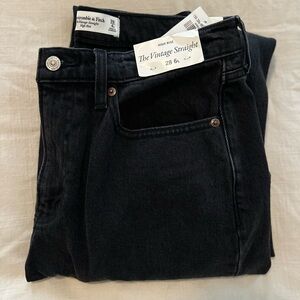 Abercrombie & Fitch Black Wash Vintage Straight Jeans